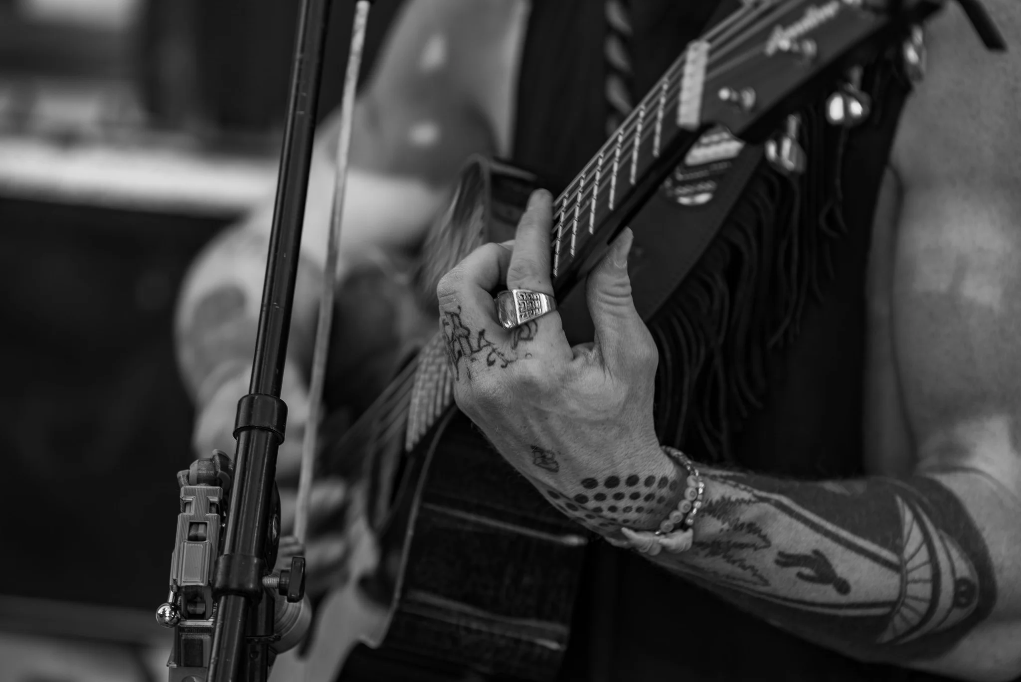 Seth Bonnell, Utah singer-songwriter, acoustic guitar close-up